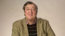 Headshot of actor and television personality Stephen Fry